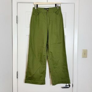 Princess Highway High Waisted Flared Green Pants